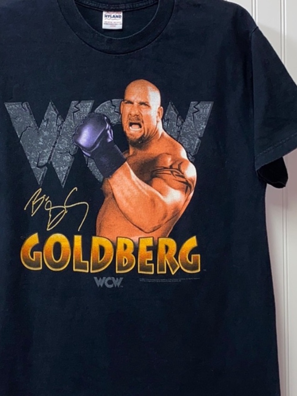 90s 1998 Bill Goldberg WCW Wrestling Shirt L Vintage